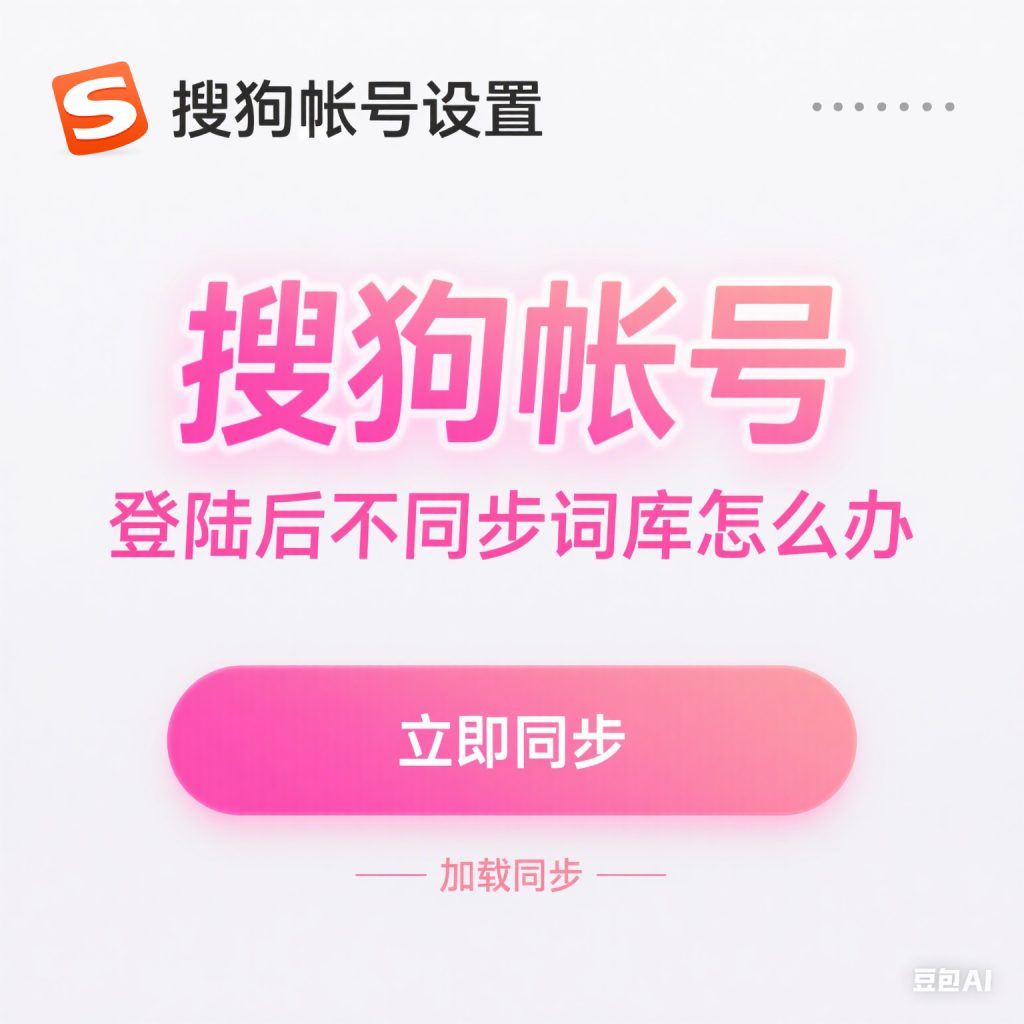 多设备词库不同步？搜狗输入法账号修复技巧
